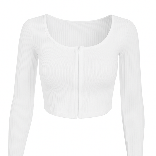 Elle white crop top