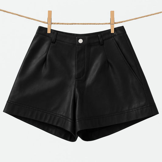 Midnight Luxe Faux Leather Shorts